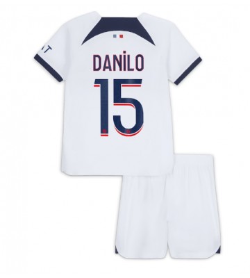 Paris Saint-Germain Danilo Pereira #15 Replica Away Stadium Kit for Kids 2023-24 Short Sleeve (+ pants)